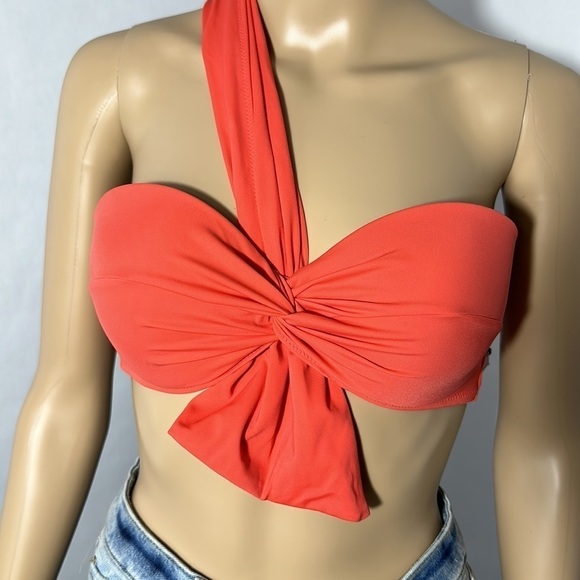 Shade & Shore Red Bikini Top One strap hook (LR8E5X) - Picture 2 of 5